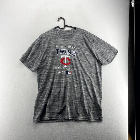 Nike Dri-Fit Minnesota Twins Baseball Gray Tee Mens Size XL - Picture 1 of 10